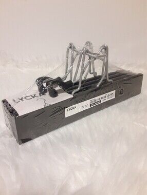 Discontinued IKEA LYCKA Clip Pants Skirt Clothes Hanger Set in Black 2 Pk NEW